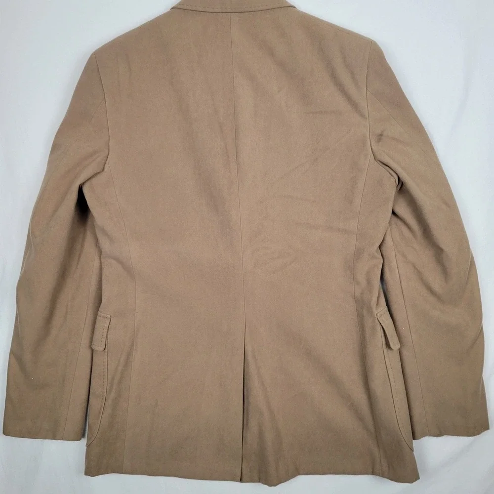 Mens Cricketeer Feinsons‎ Blazer Sport Coat 2 Button Tan Suede Like VTG 40R